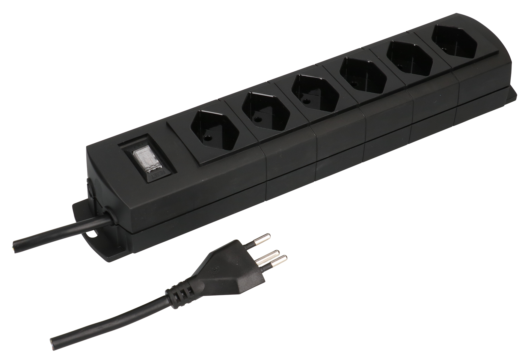 Steckdosenl. 6xT13 S sw