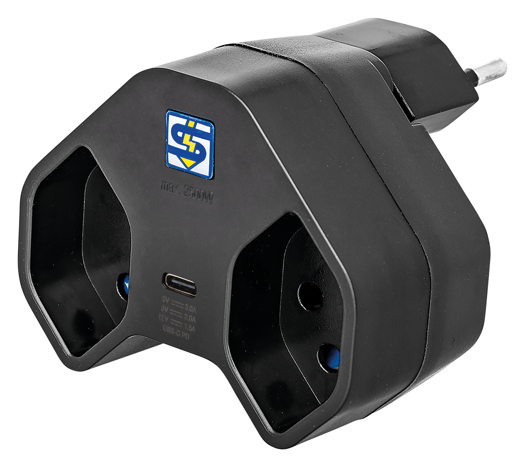 AStecker Manta2x13USB-C320° sw