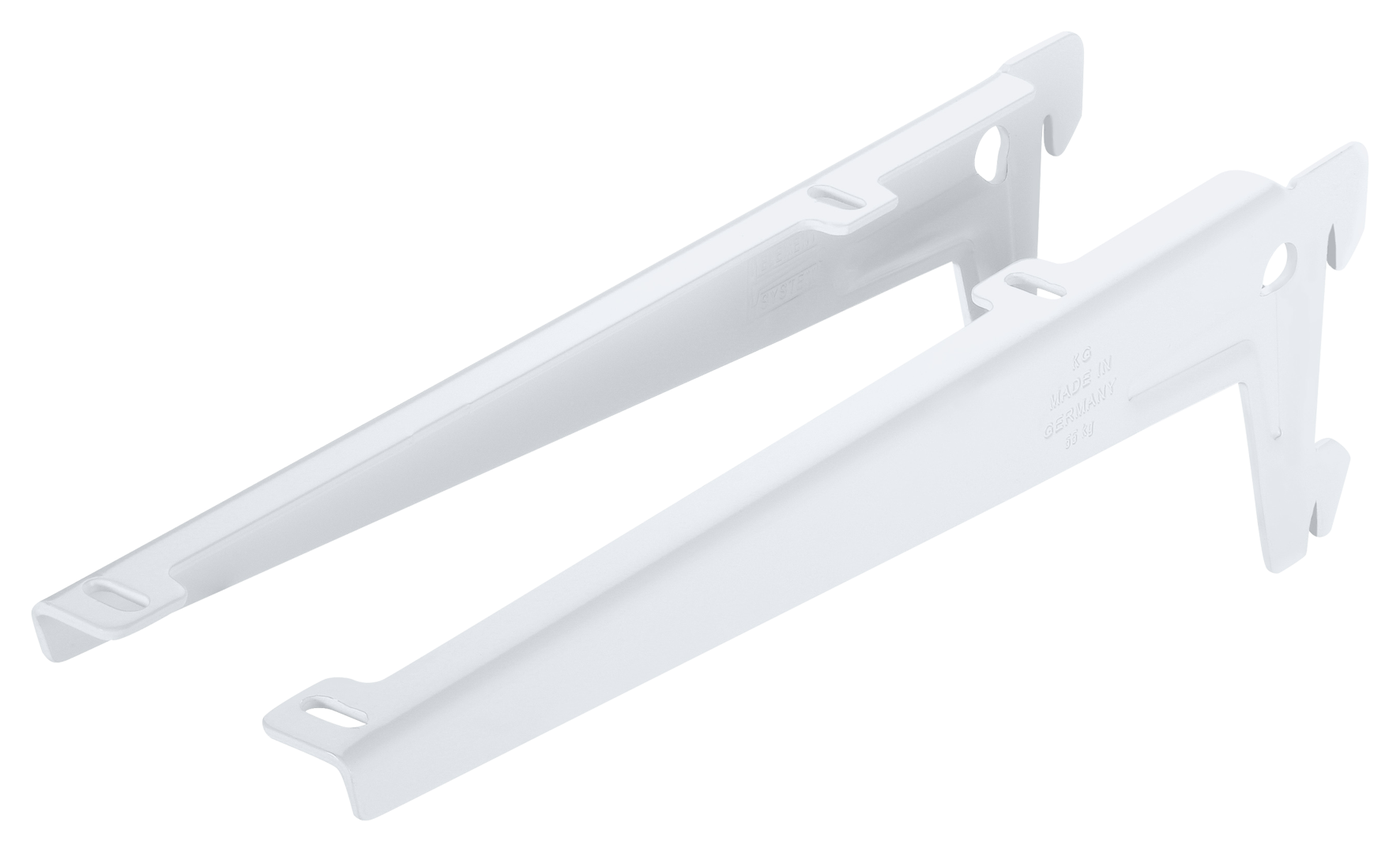 Trägerarm 55 kg 2H weiss 23 cm