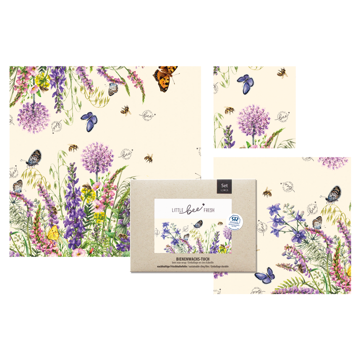 Bienenwachstuch Blumenw. 3St