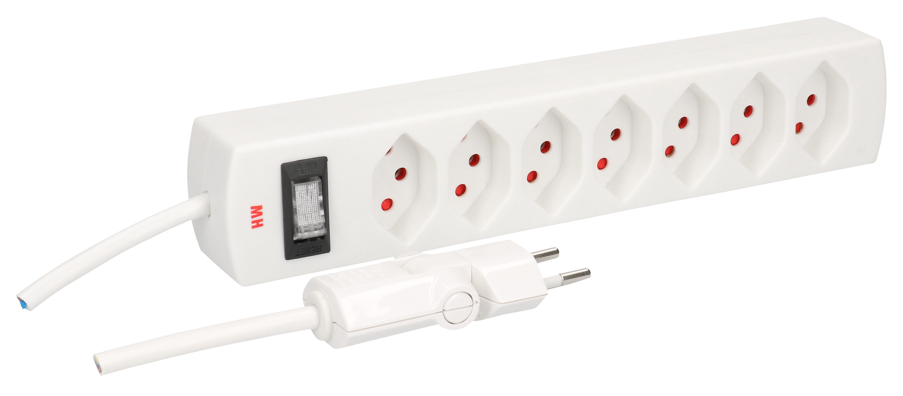 Steckdosenl. 7xT13 S ws