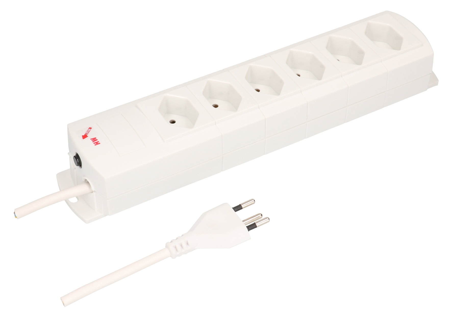 Steckdosenl. 6xT13 ws