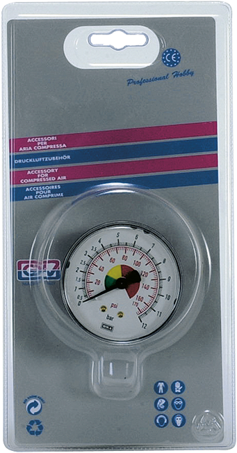Manometer 63mm 0-12 bar 1/4"