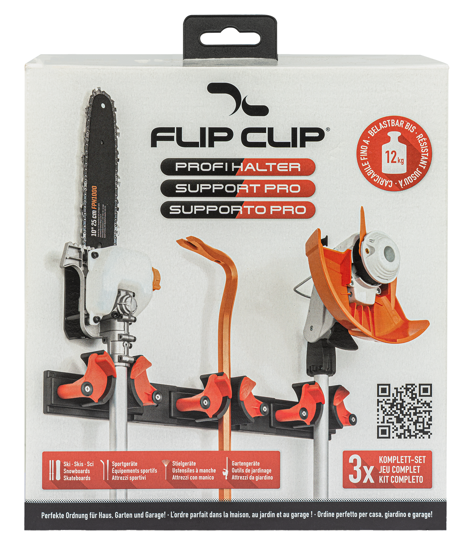 Gerätehalter Flip-Clip 3-fach