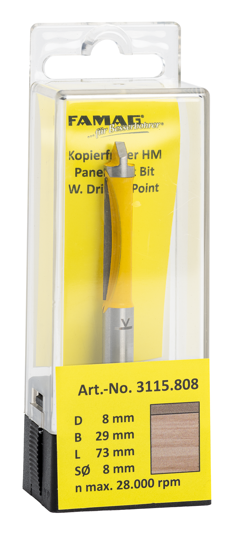 Kopierfräser ø8 L29 S8