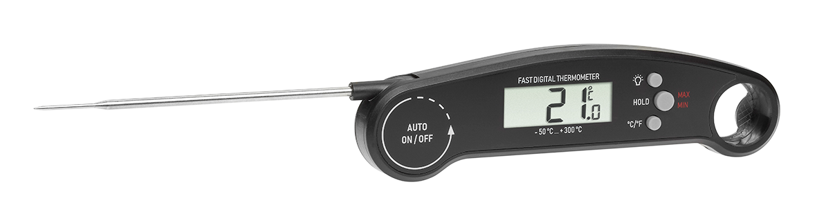 Einstichthermometer schwarz