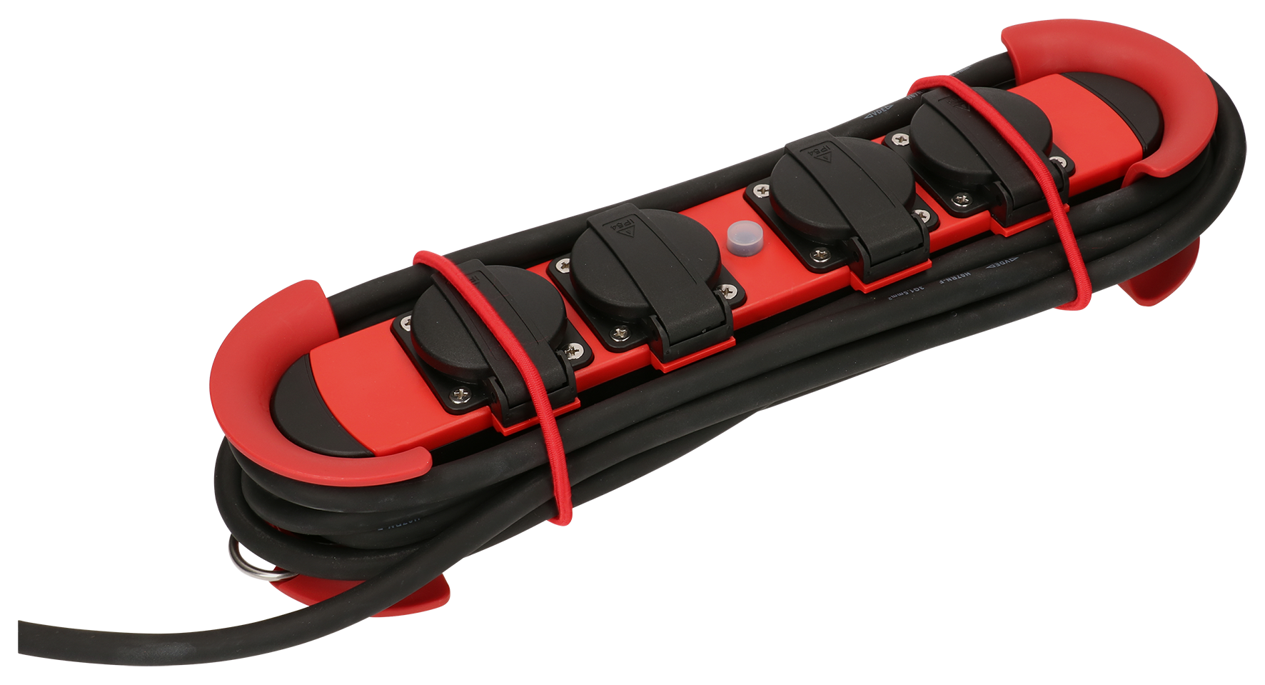 Steckdosenl. 4xT13 IP44 5 m sw