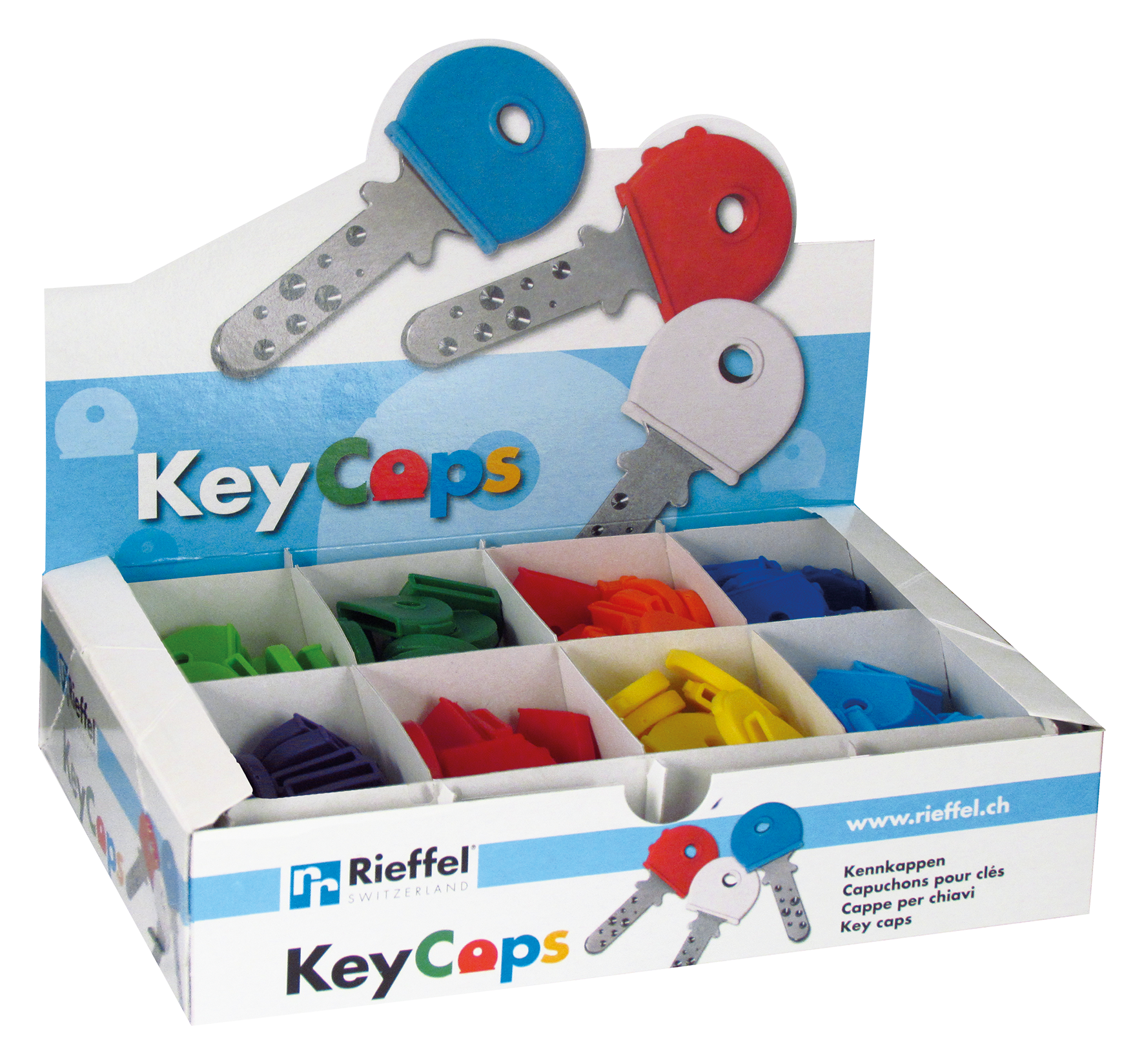Schlüsselkappe 200 Stück ass.