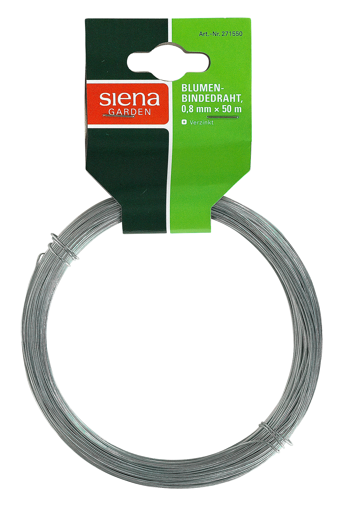 Blumendraht verz. 50m ø 0.8mm