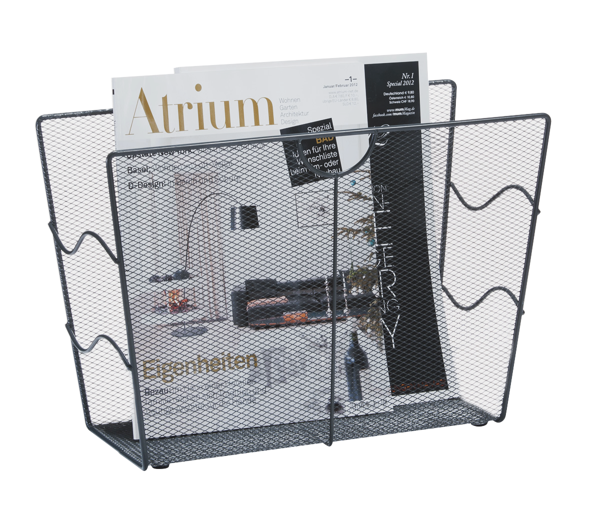 Zeitungsständer Mesh anth.39cm