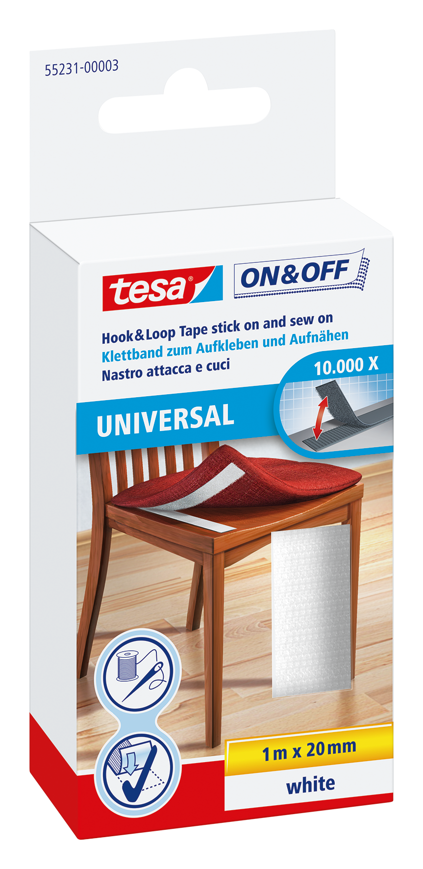 Klettband zum Nähen 1:20 ws