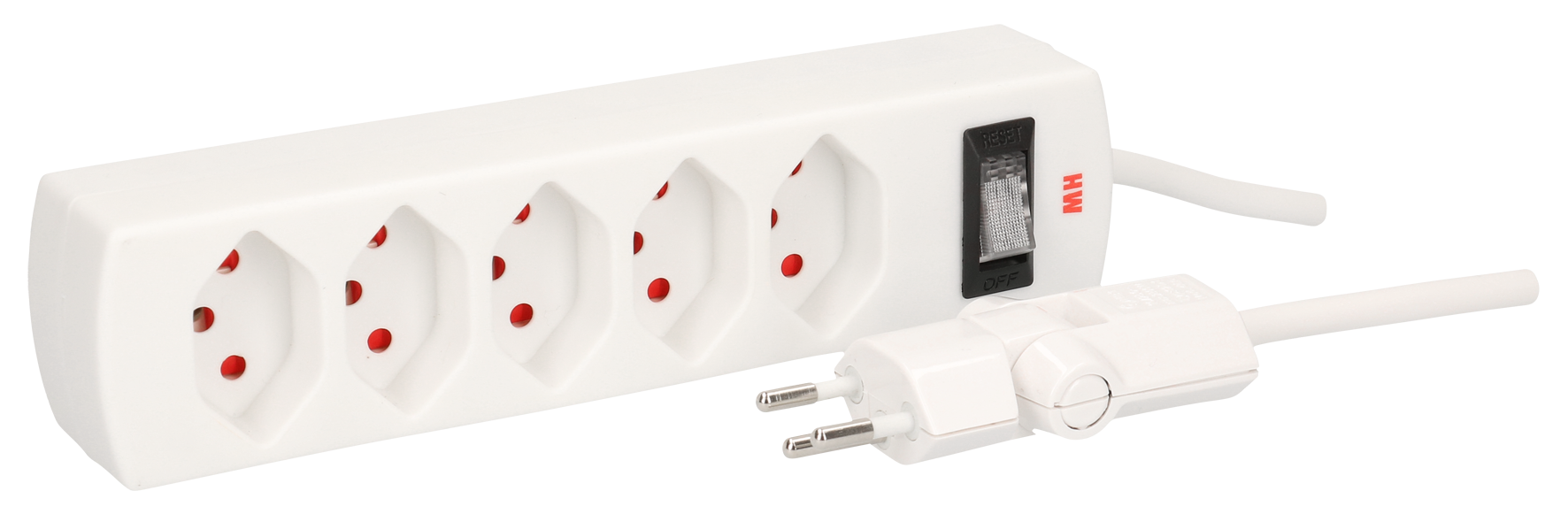 Steckdosenl. 5xT13 S ws