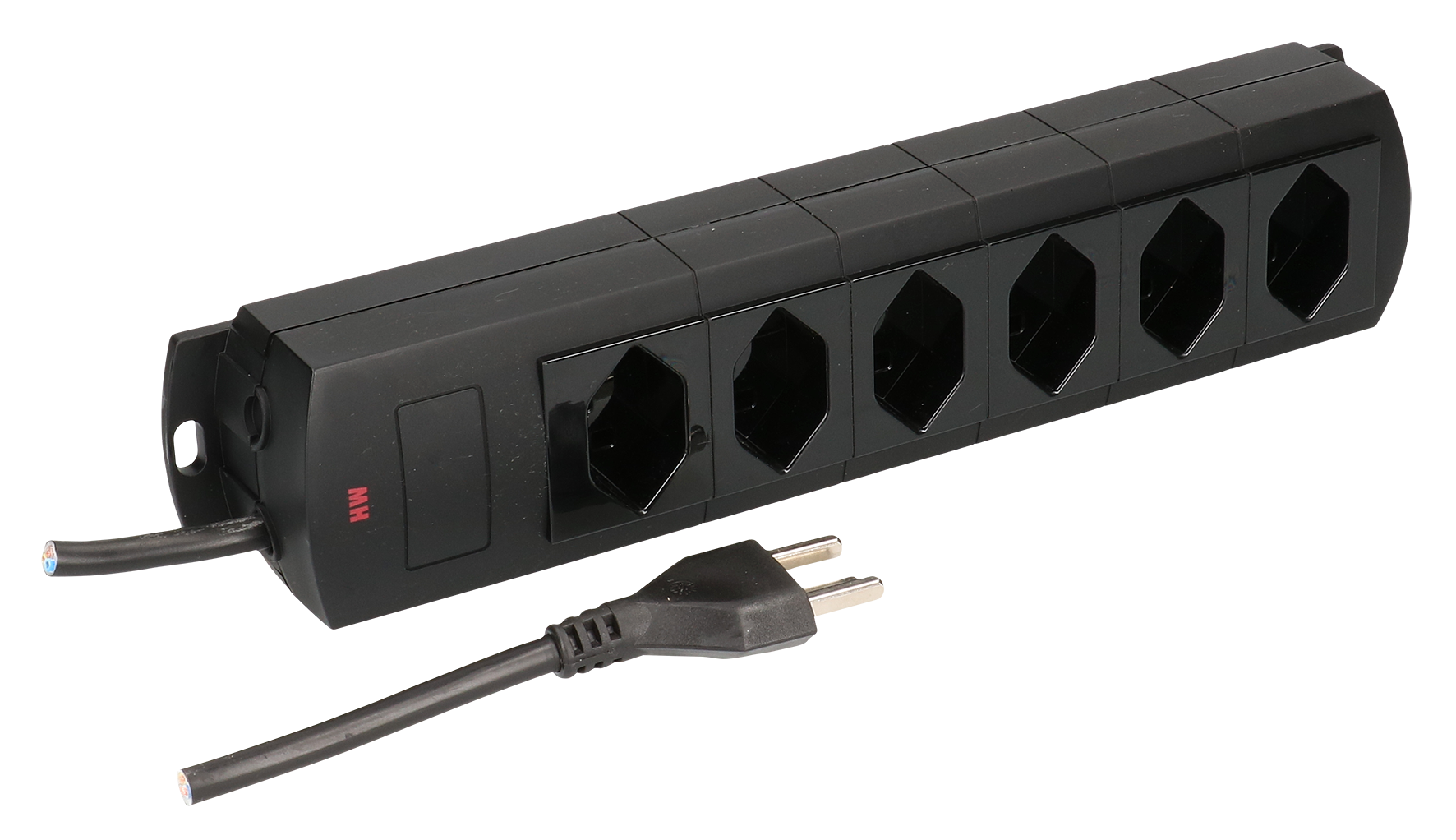 Steckdosenl. 6xT23 sw