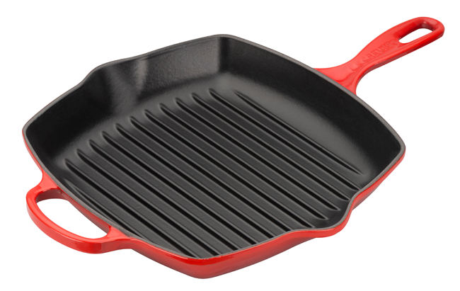 Grillpfanne kirschrot 26x26cm