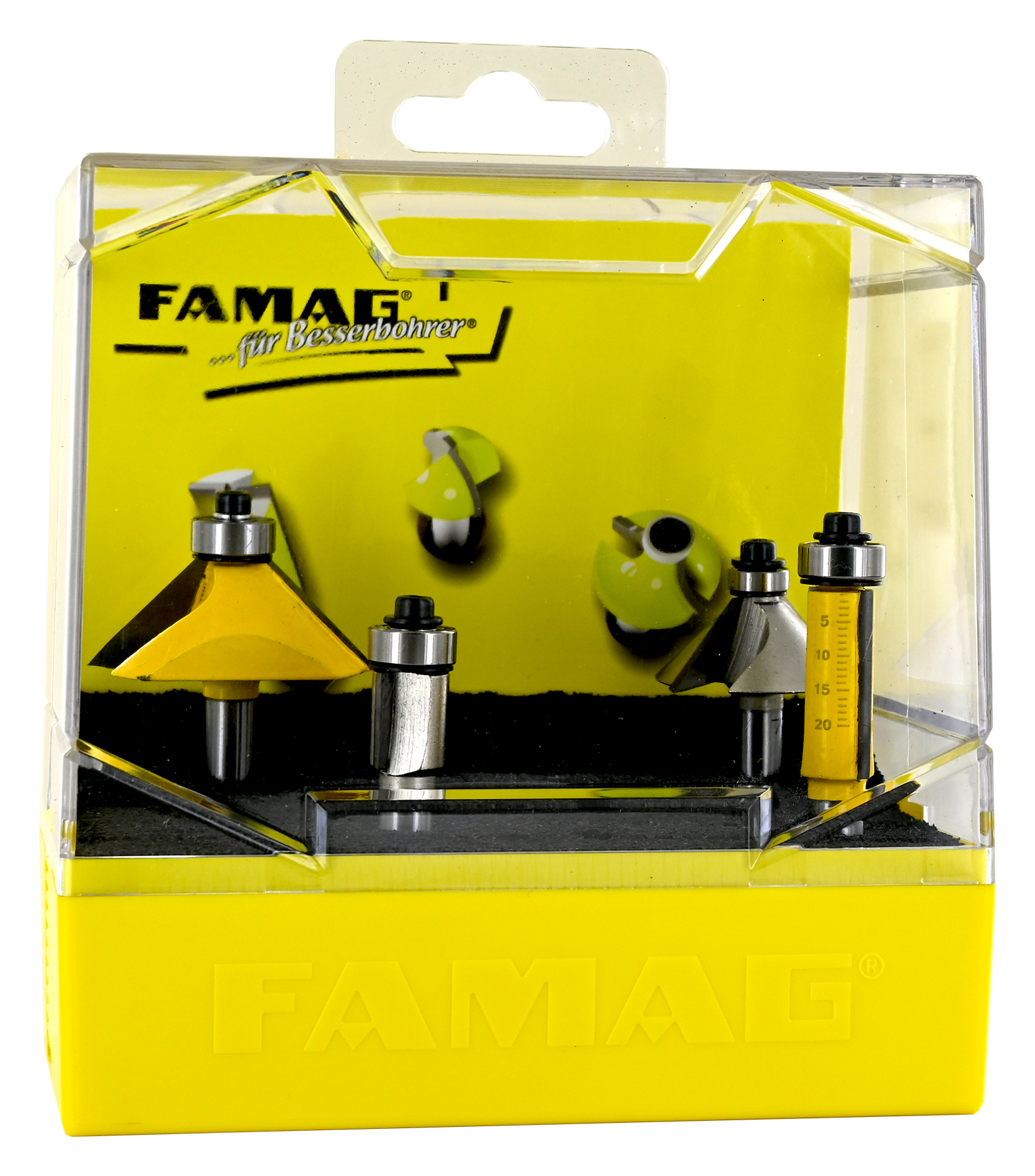 Bündig-/Kantenfräserset 4tlg.