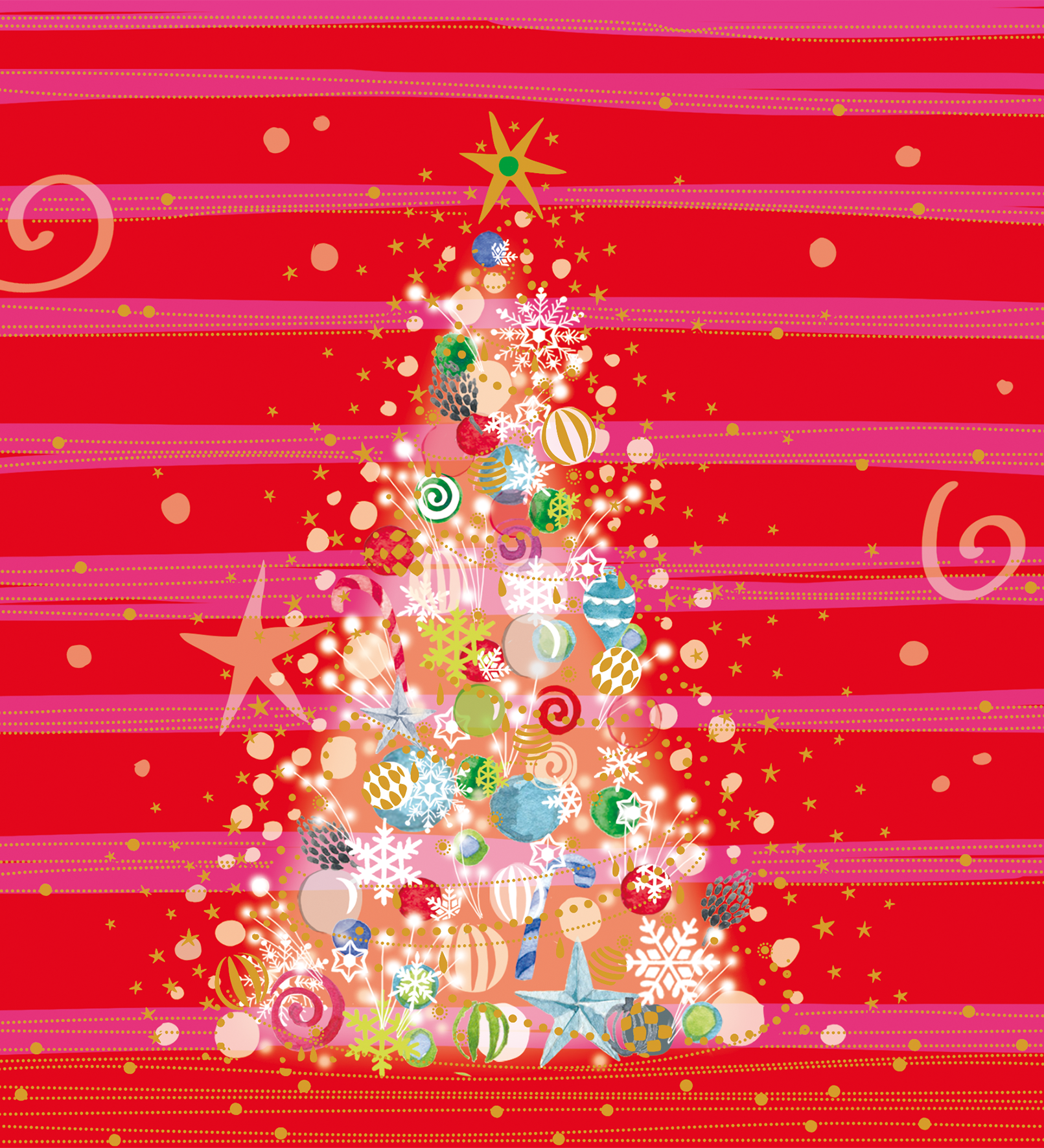 Serv. Christmas Red & Pink