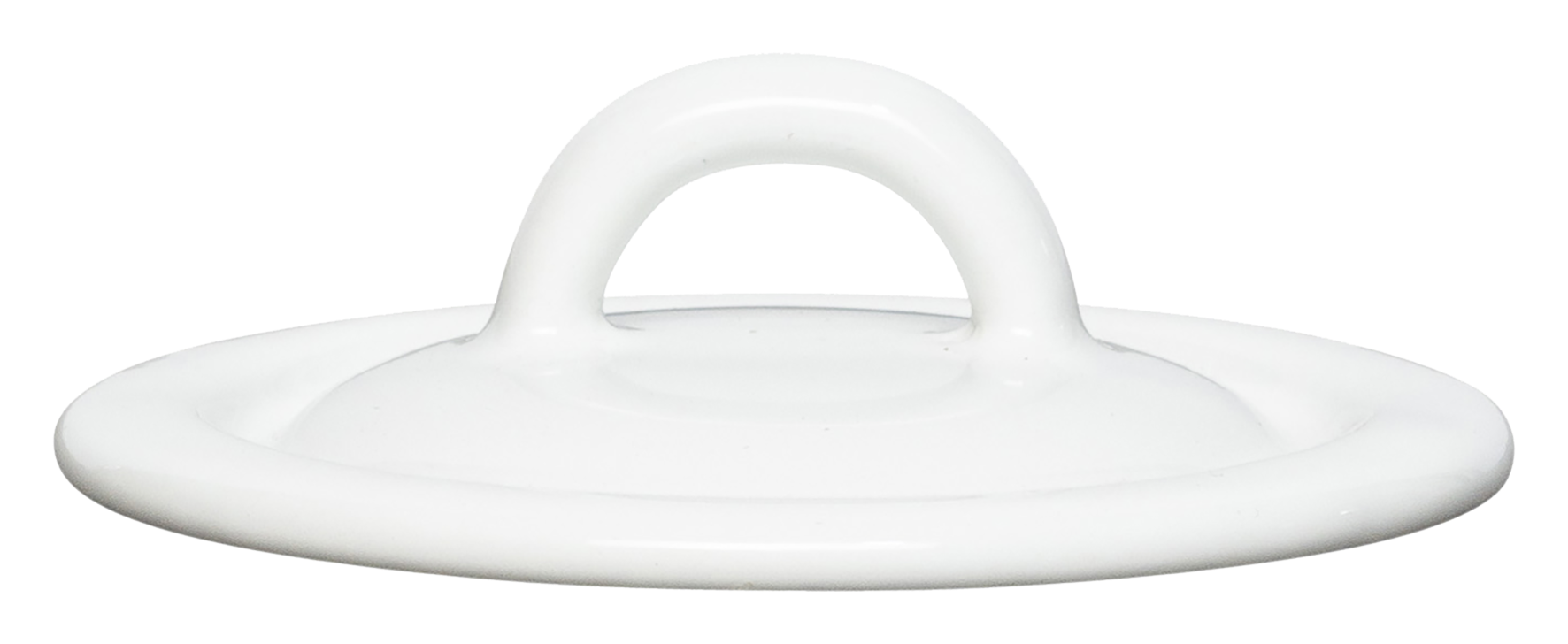 Deckel Emaille ø 8 cm weiss