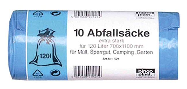 Abfallsack 120 l blau