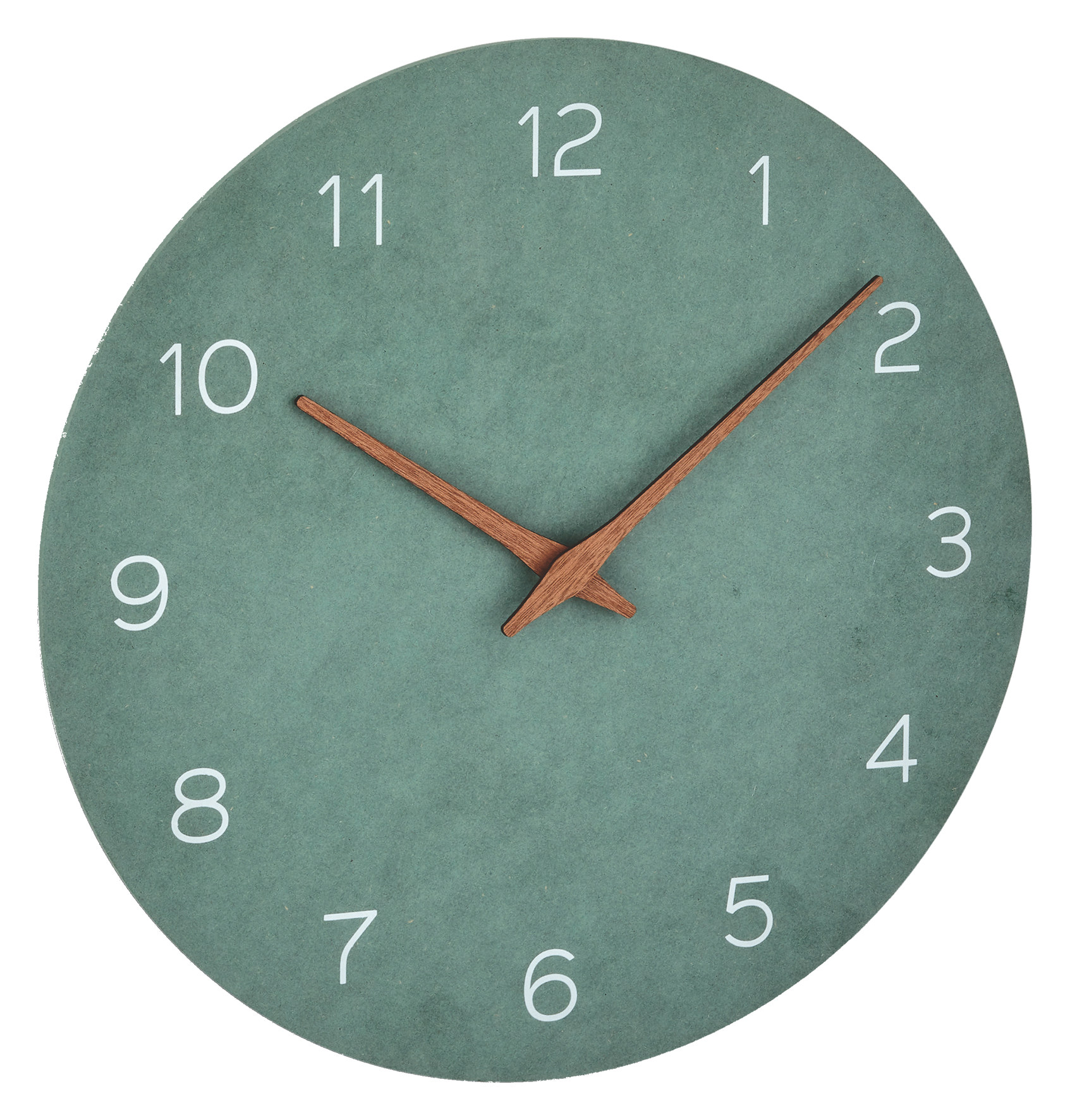 Wanduhr m.Holzzeiger jadegrün