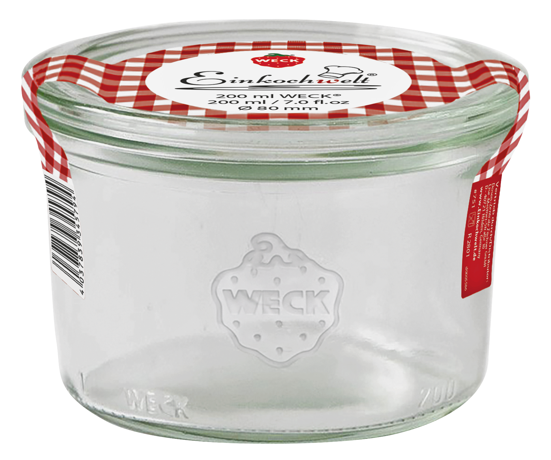 Einmachglas Sturzf. m.D. 200ml