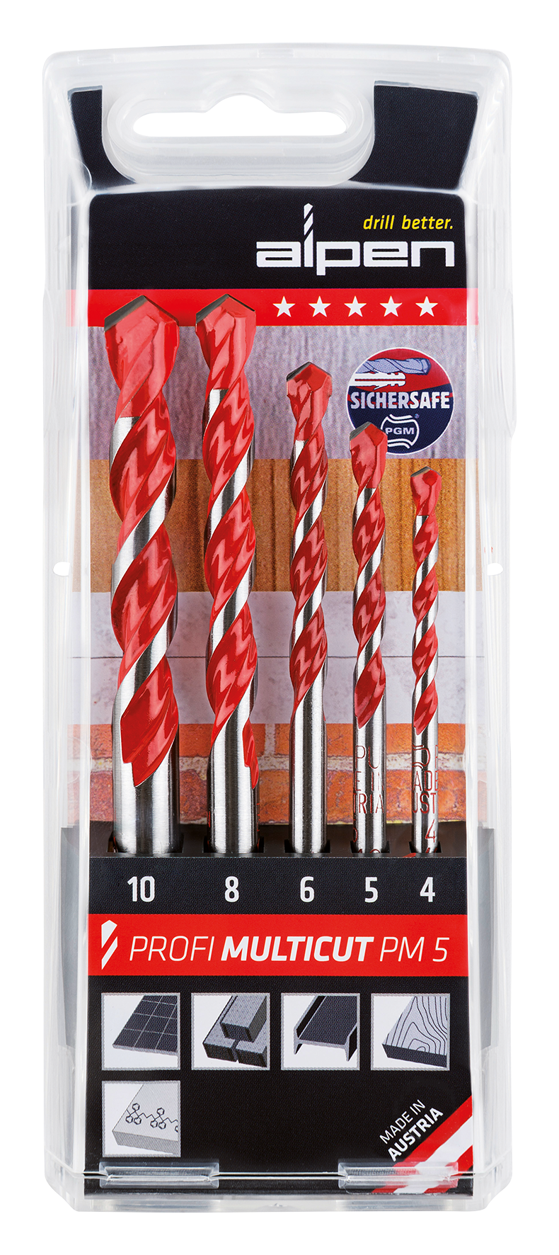 Spiralbohrersatz Multicut 5tlg