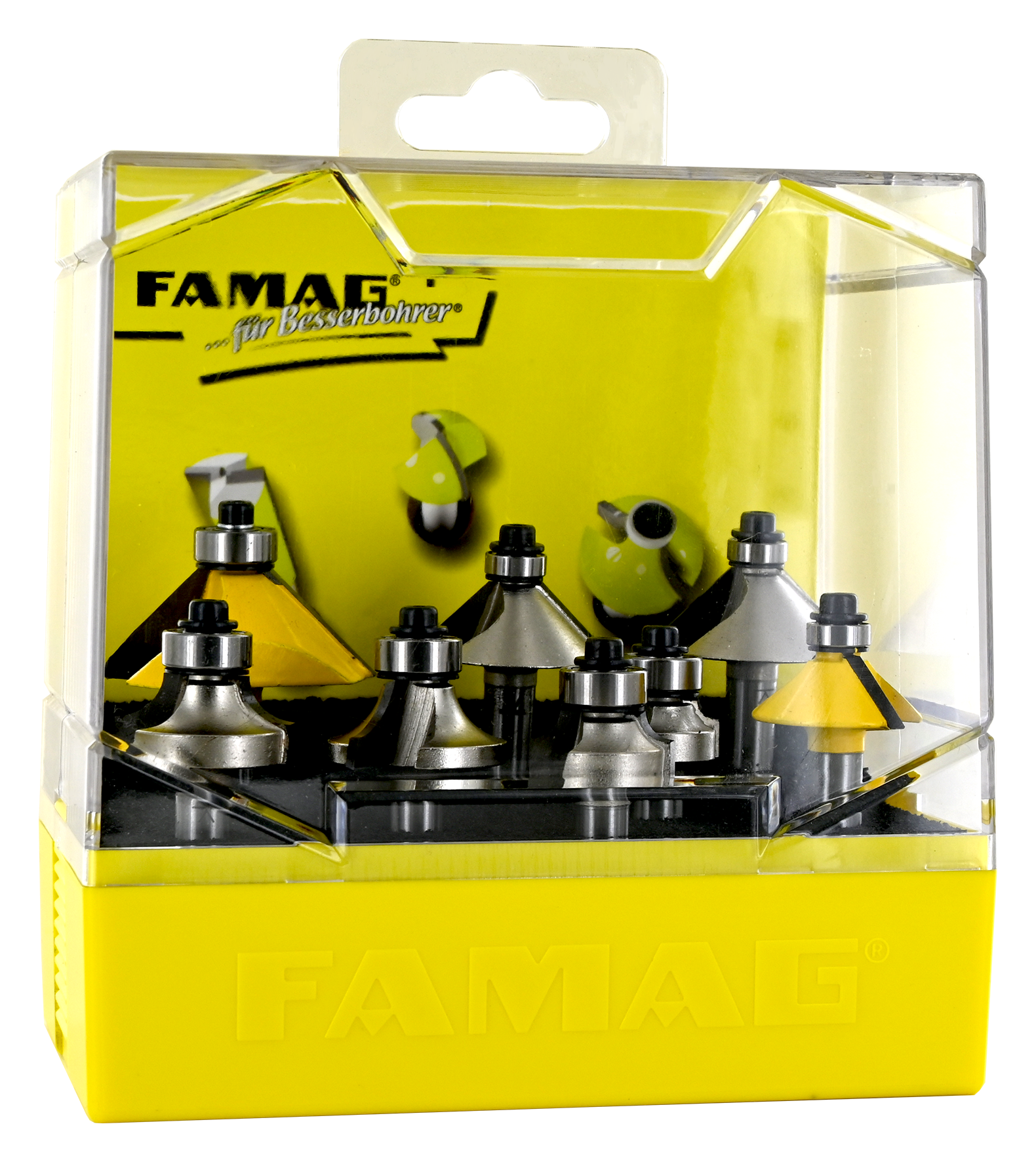 Abrund-/Fasefräserset 8tlg.