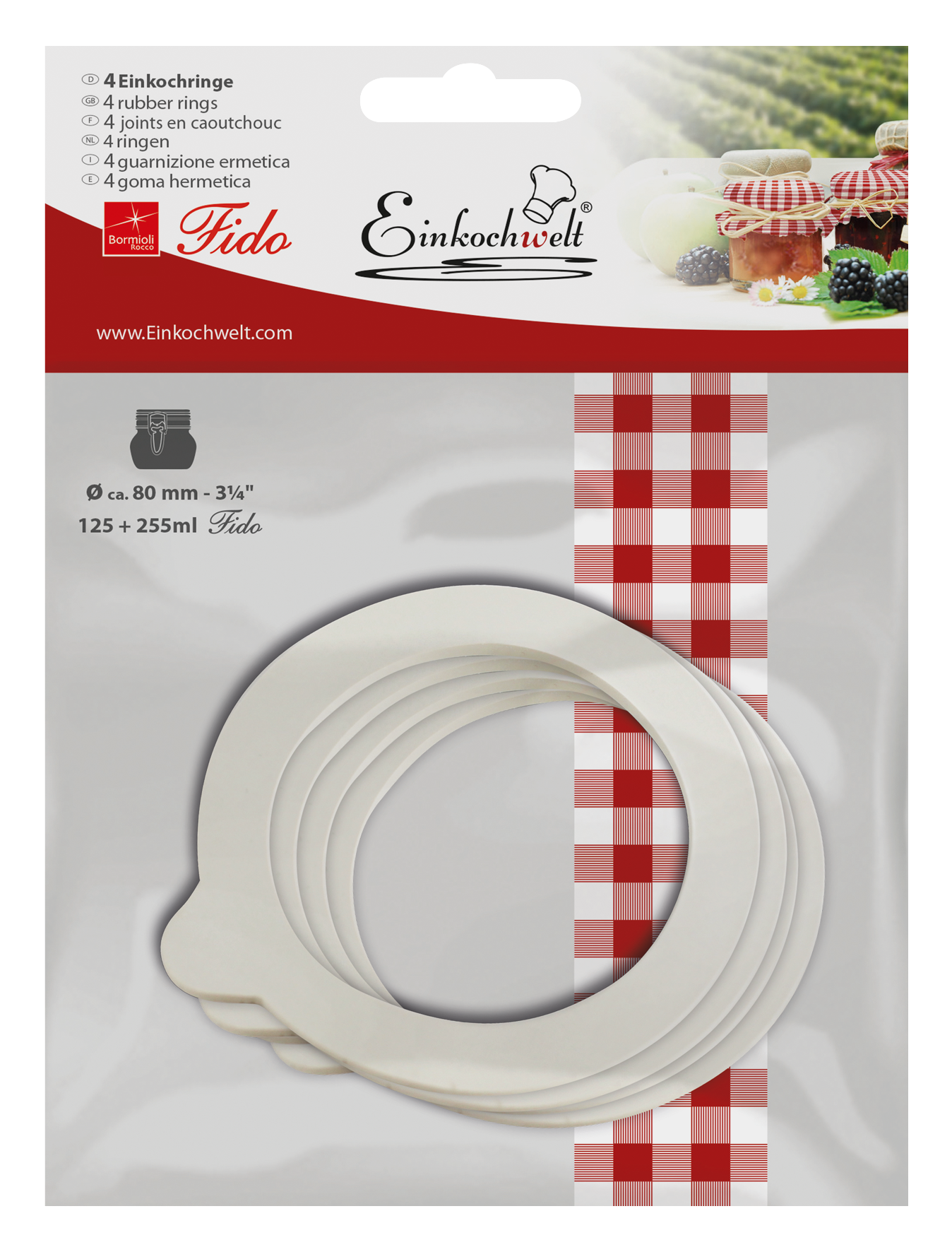 Gummir.Fido 4St. 80x56x2.5mm