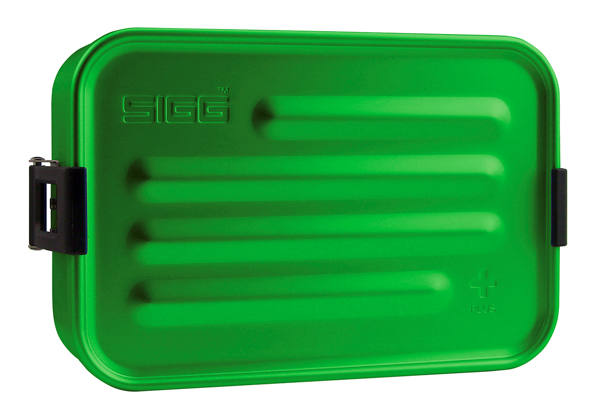 Lunchbox Alu Box Plus S green