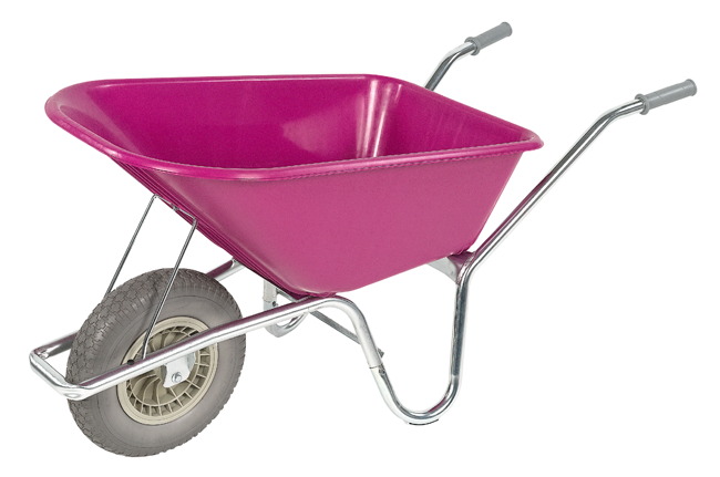 Karrette 100 l pink montiert