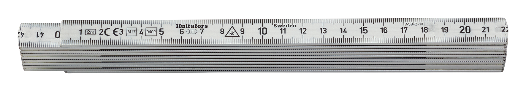 Gliedermeter Aluminium 2 m 10G
