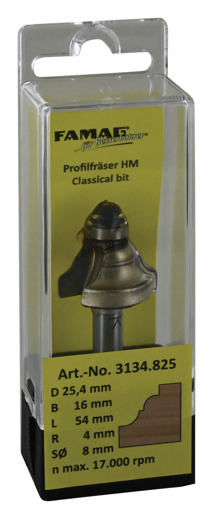 Profilfräser ø25.4 L16 S8