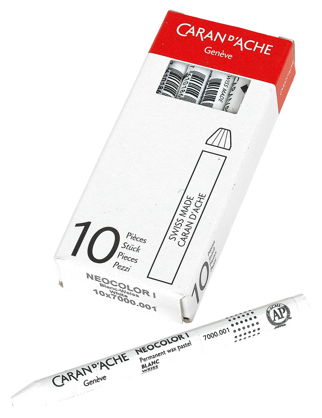 Fettkreide 10 Stück weiss