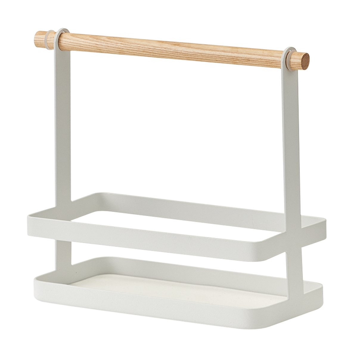 Menage Bambus Metall weiss