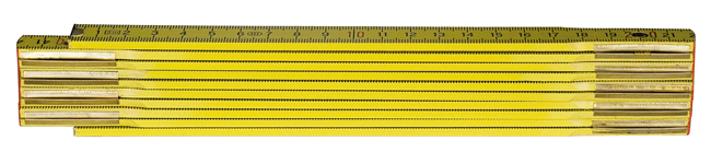 Gliedermeter Holz 2 m weiss