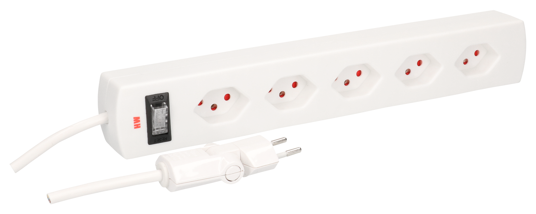 Steckdosenl. 5xT13 90°ws