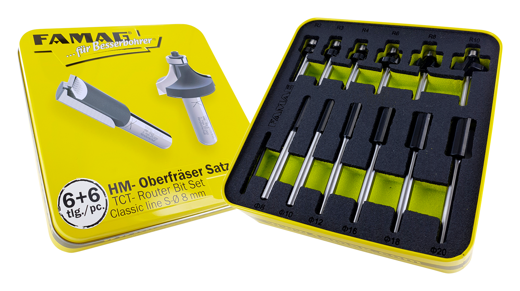 Fräsersatz HM Classic 6+6