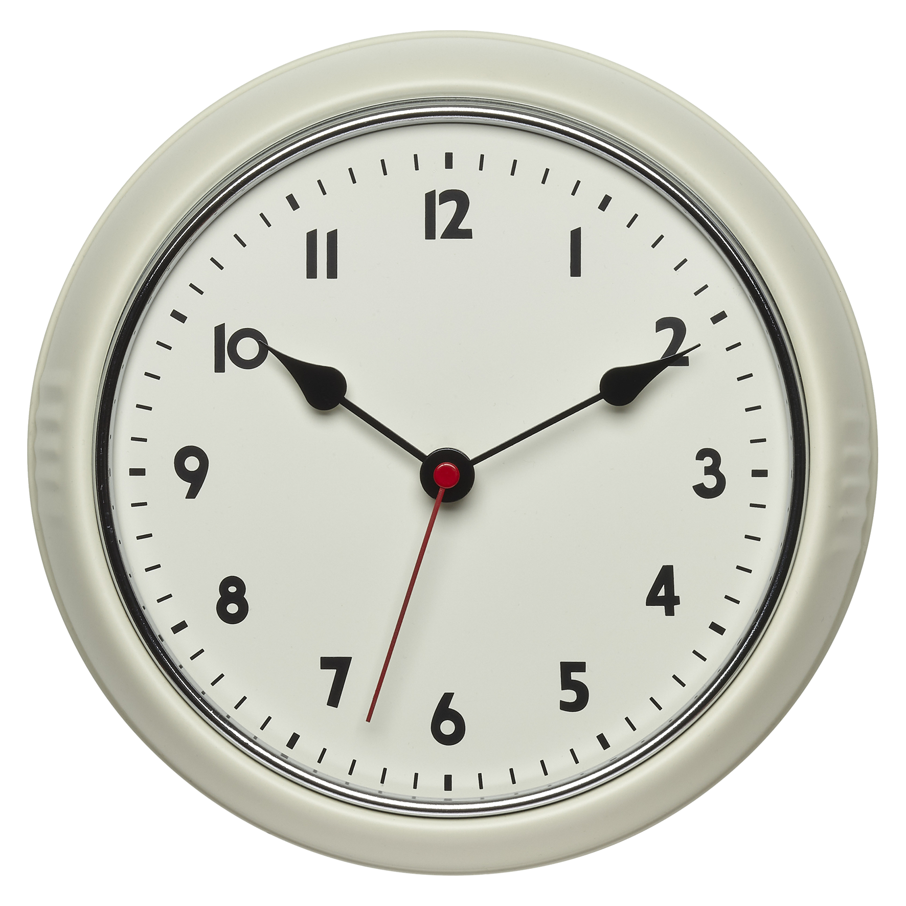 Funk-Wanduhr Retro Look beige