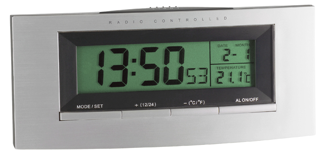 Funk-Wecker mit Thermometer