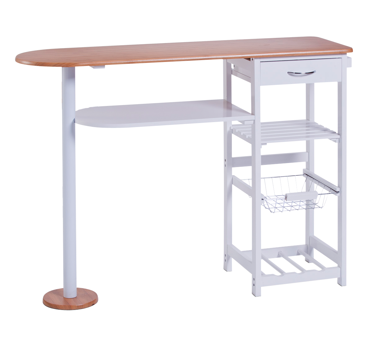 Küchenbar mit 2Hockern weiss