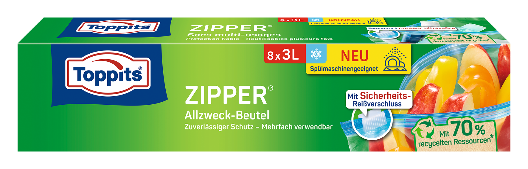 Allzweckbeutel Zipper 3l