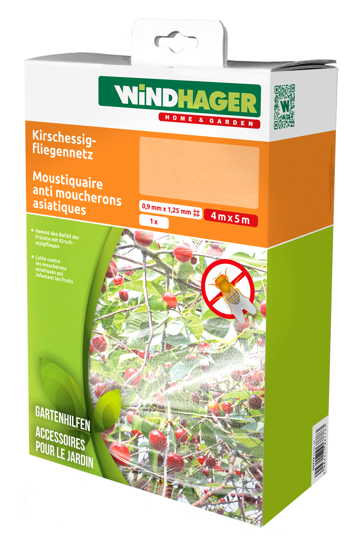 Kirschessigfliegennetz 5x4m