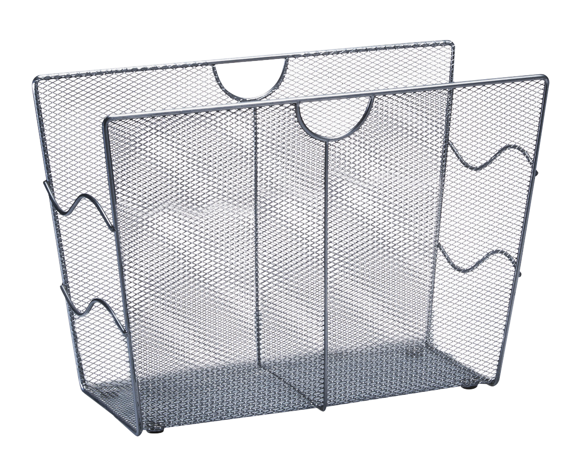 Zeitungsständer Mesh silb.39cm