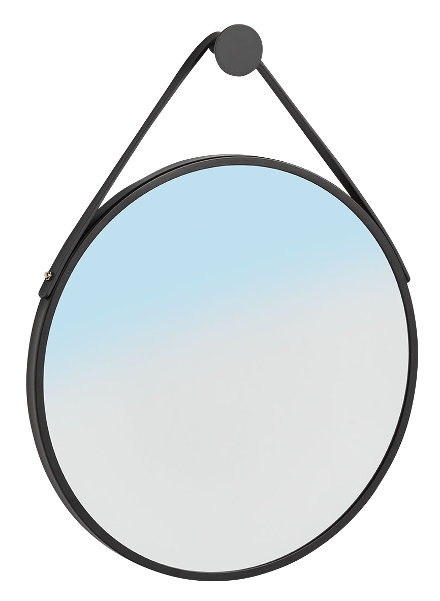 Wandspiegel schwarz ø40cm