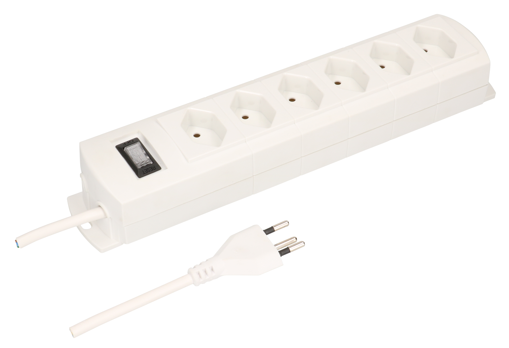 Steckdosenl. 6xT13 S ws