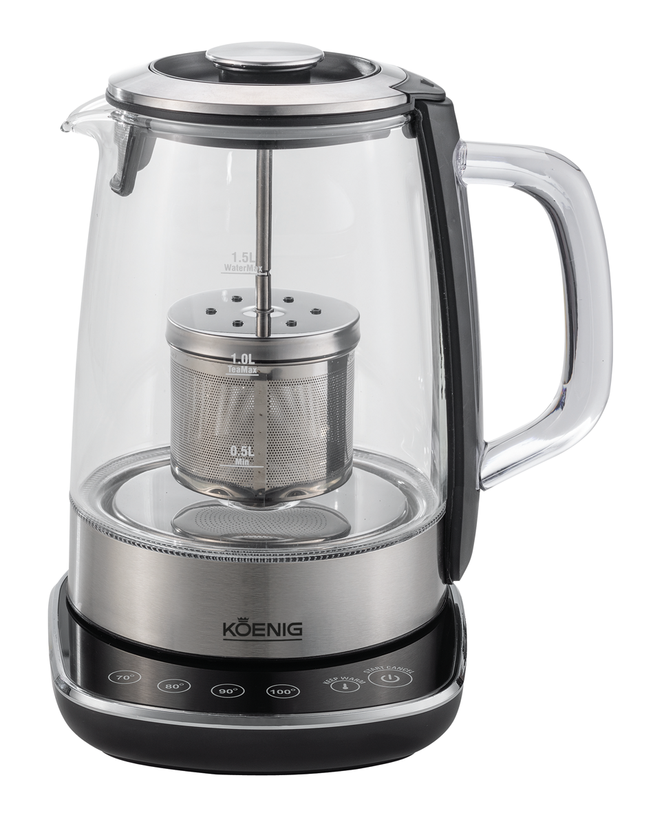 Teekocher Glas Inox 1.5l
