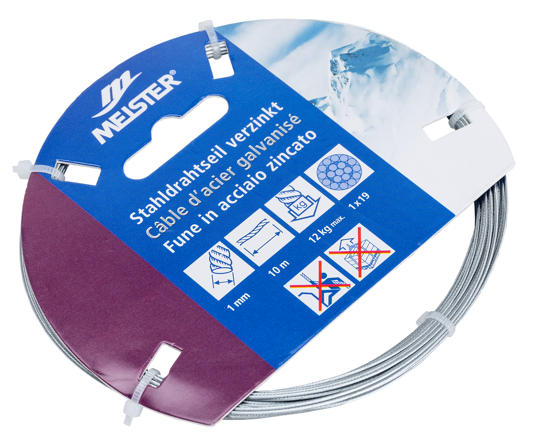 Drahtseil ø1mm 60 kg verz