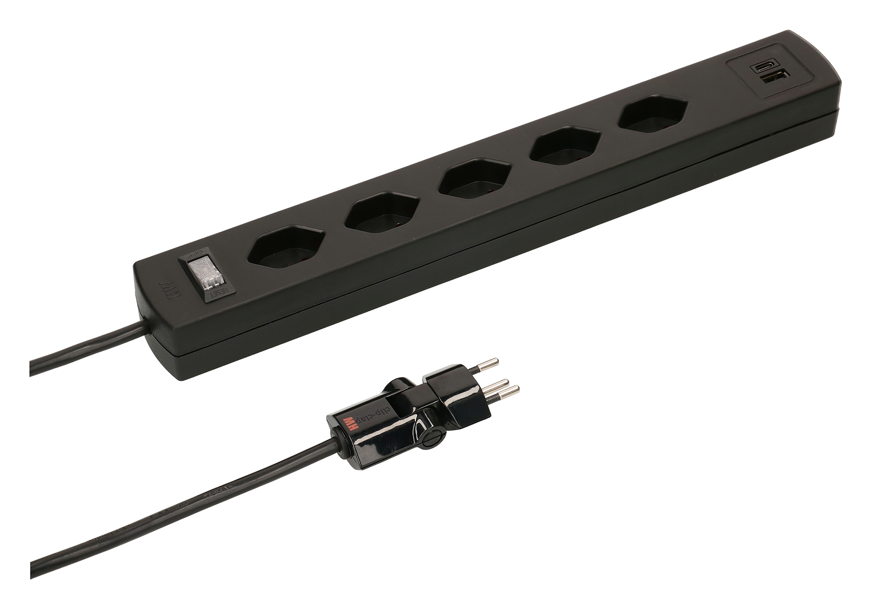 Steckdosenl. Safety 5xT13 S sw