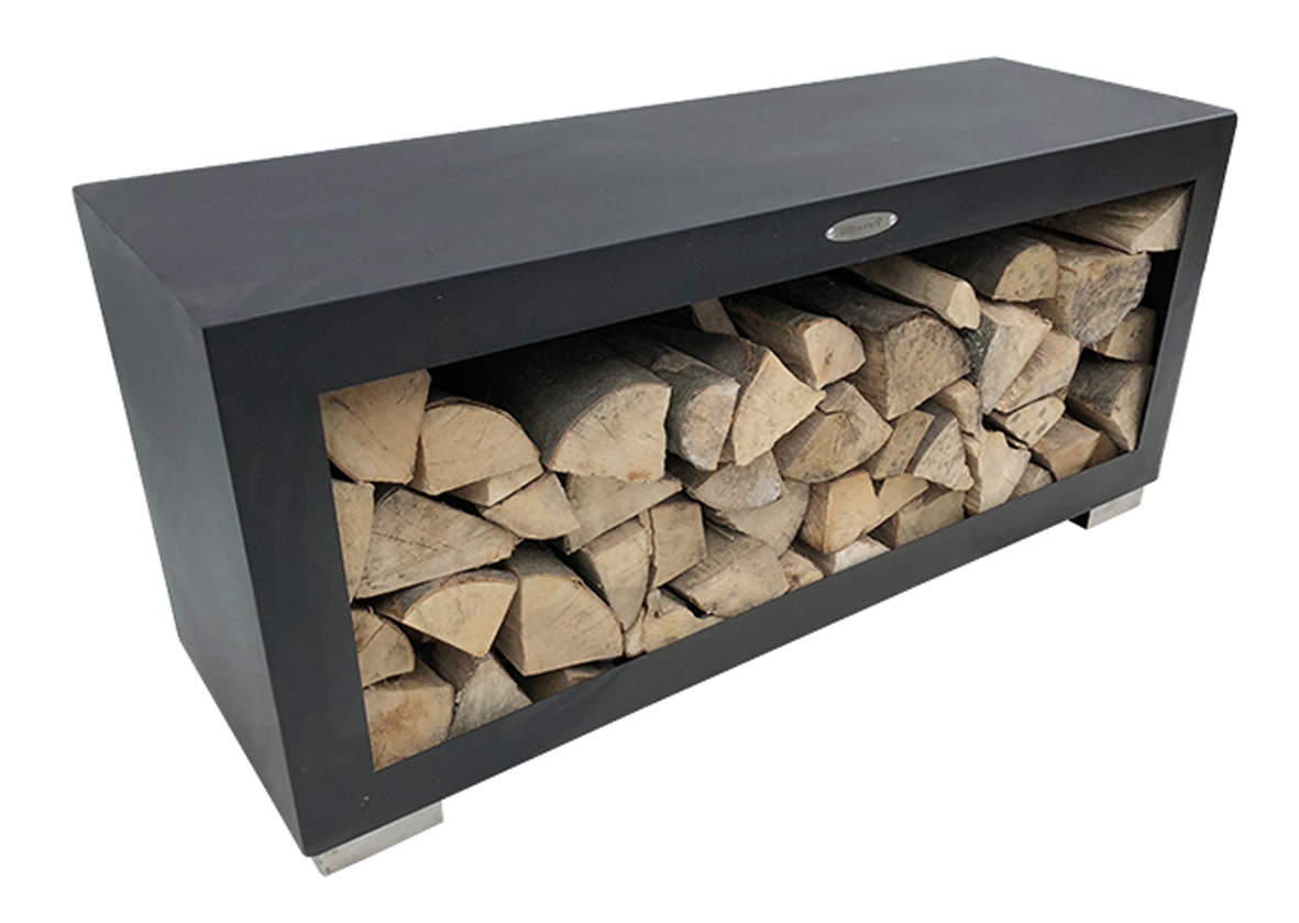 Holzablage breit schwarz