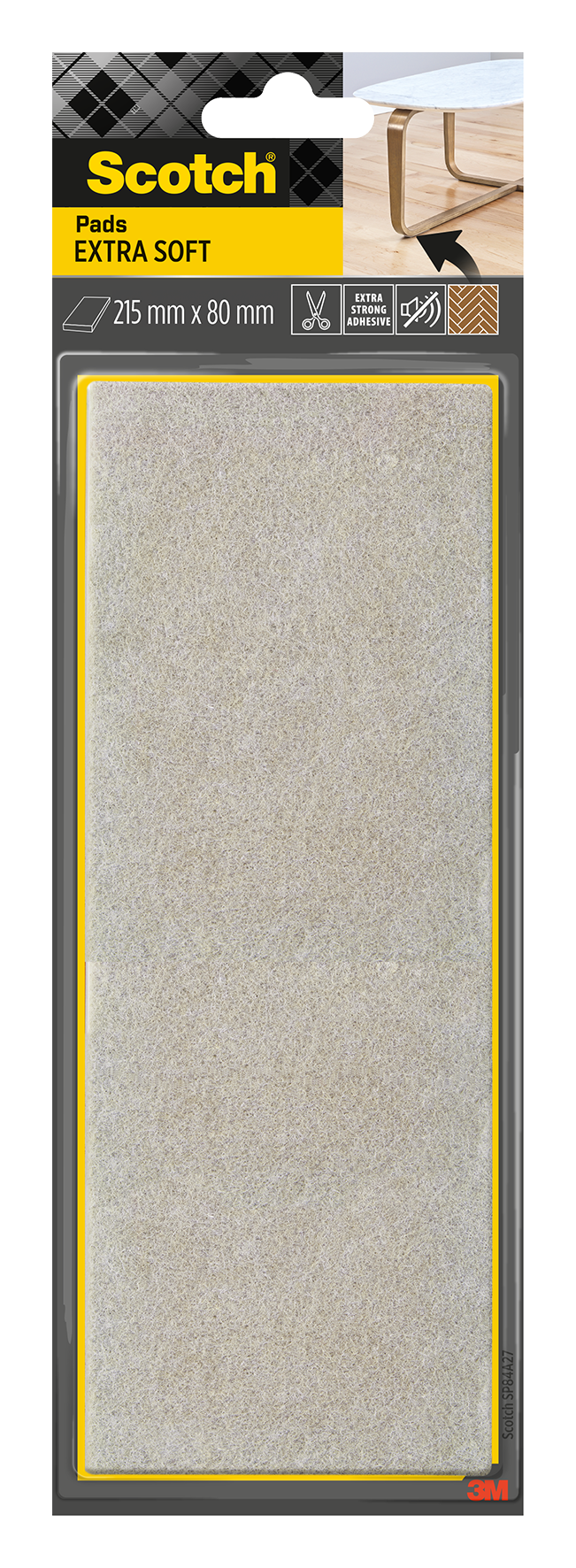 Filzgle.Pads 215x80mm 1St. be.