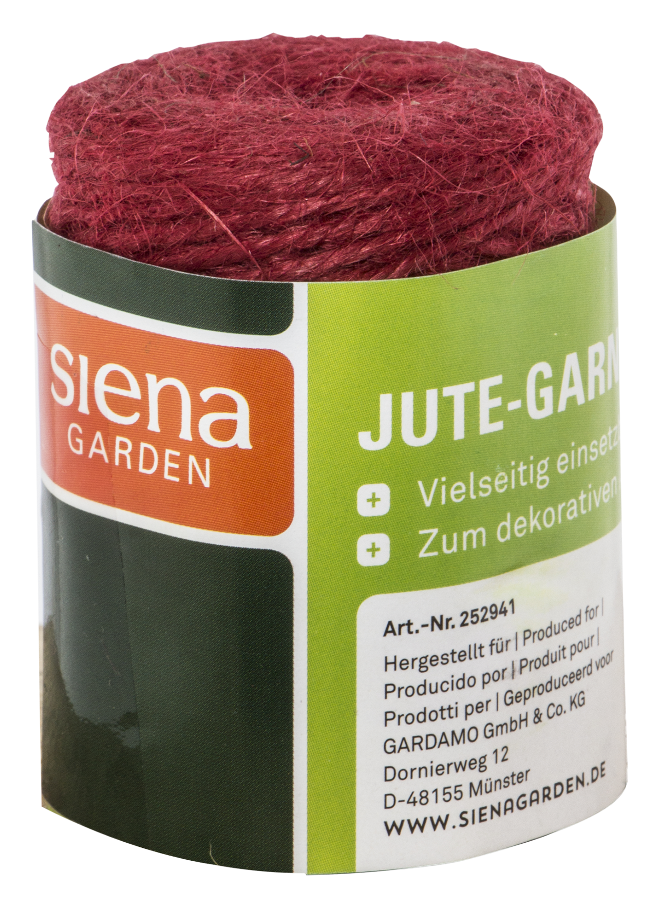 Jutegarn 50 m ø 3 mm rot